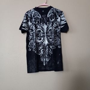 Black 100% cotton graphic design tshirt